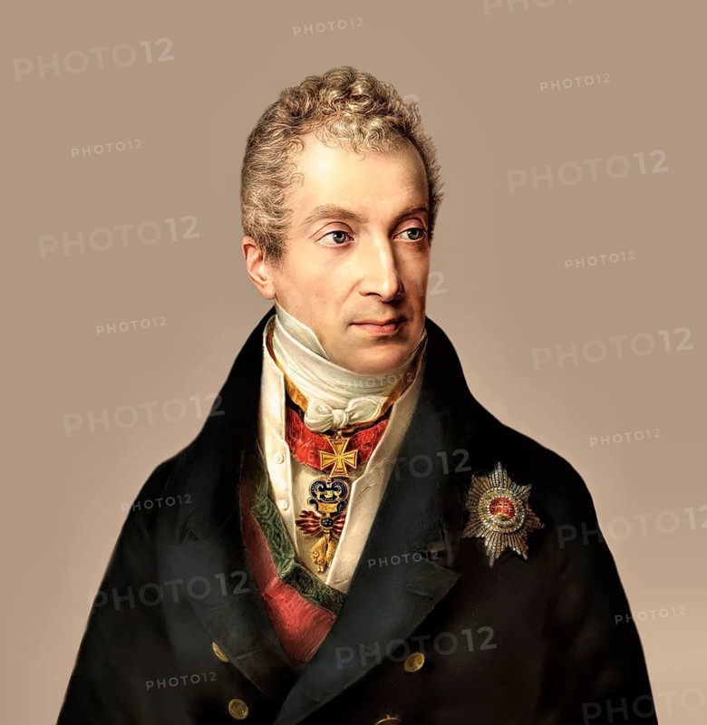 Portrait of Prince Klemens Wenzel von Metternich, 1773-1859, statesman in Imperial Austria, digital edited according to a painting by Friedrich Lieder, 1822