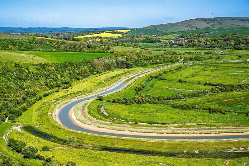 Cuckmere Valley, Hindover Hill, South Downs, East Sussex, England, United Kingdom