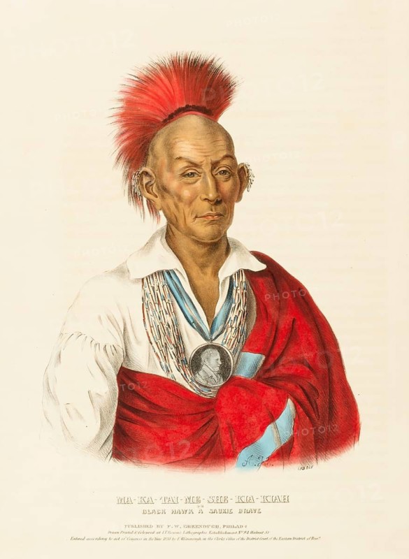 Ma-Ka-Tai-Me-She-Kia-Kiah (1838), Native American, Historical Native American tribes from North America, Charles Bird King (1785, 1862), Historical, digitally restored reproduction from a 19th century original, Record date not stated