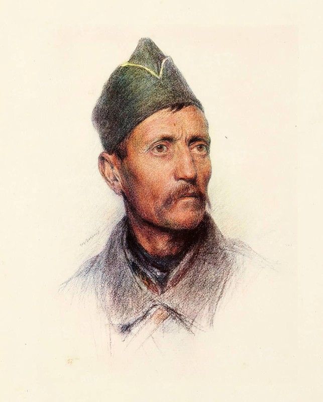 The Allies in the First World War, France, Soldier of the Territorial Army, Valezar, 2nd Engineer, Historical, digitally restored reproduction from a 19th century original, Record date not stated