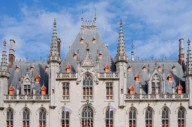 Provinciaal Hof, Provincial Court, Grote Markt, Bruges, West Flanders, Flanders, Belgium
