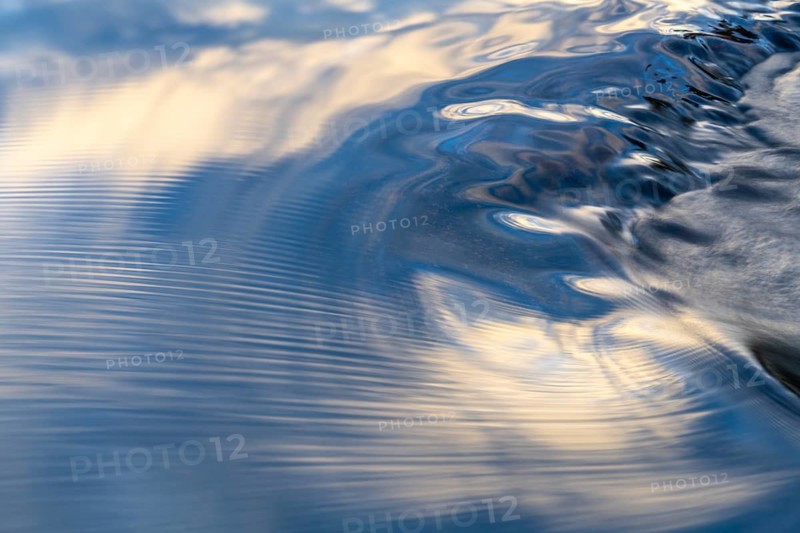 Waves in a stream, abstract, Norrbotten, Lapland, Sweden, August 2022