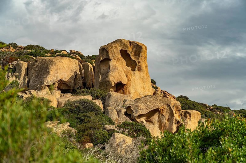 Rock formation on the coast near Tizzano, Sartene, Corsica, France