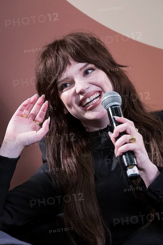 Sophie Thatcher talking to Elvis Mitchell in The Elvis Mitchell Suite during the 79th Cannes International Film Festival. The 79th Cannes International Film Festival will take place from May 12 to 23, 2026