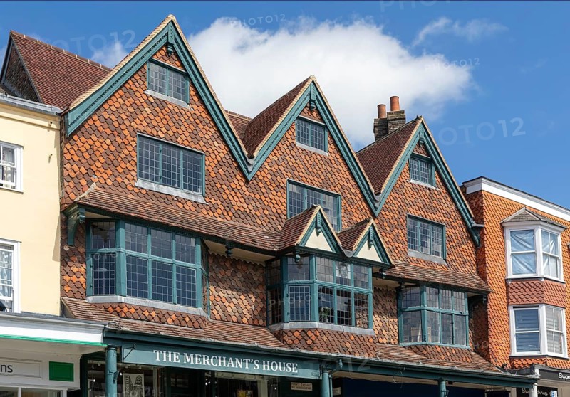 Historic building and museum, The Merchant's House, High Street in Marlborough, Wiltshire, England, UK
