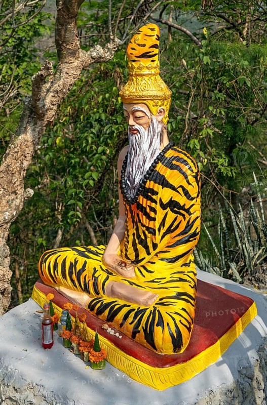 Deity statue, Phousi or Phu Si Hill, Luang Prabang, Laos
