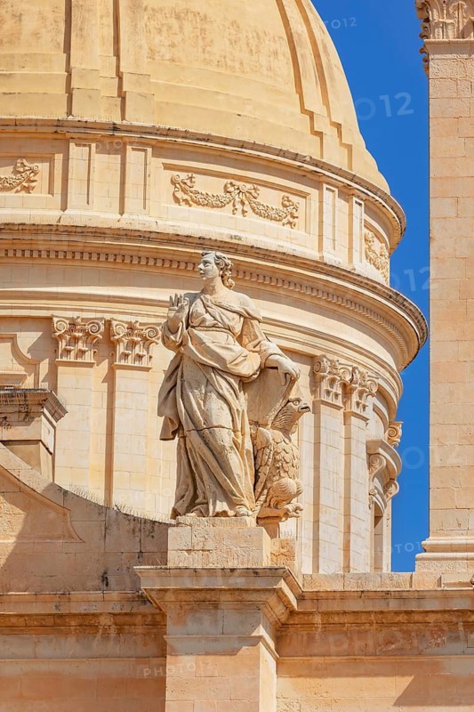 San Nicolò Cathedral facade, Noto, Noto Valley, Sicily, Italy