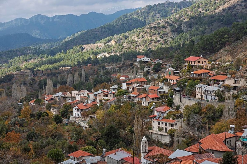 The village of Foini (also spelled Phini), Troodos Mountains, Cyprus