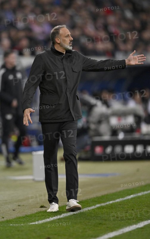 Coach Pellegrino Matarazzo TSG 1899 Hoffenheim on the sidelines, gestures, gesture, PreZero Arena, Sinsheim, Baden-Württemberg, Germany