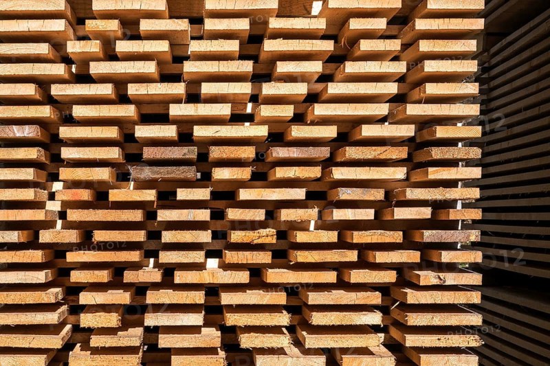 Stacked wooden boards, Oberallgäu, Allgäu, Bavaria, Germany