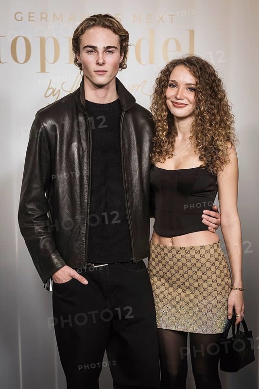 Moritz Rüdiger with girlfriend Xenia at the preview of the 21st season of Germany's Next Topmodel - by Heidi Klum on 09.02.2026 at Zoopalast Berlin