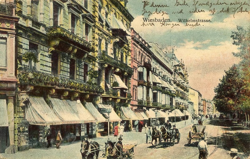 Historical postcard, picture postcard, Wiesbaden, Hesse, Germany, digitally enhanced reproduction of an original from around 1900, picture postcard