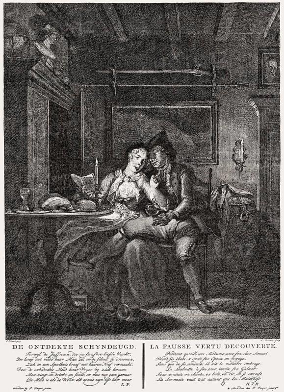 Socially critical picture by Cornelis Troost, 1696 – 1750, actor and painter from Amsterdam