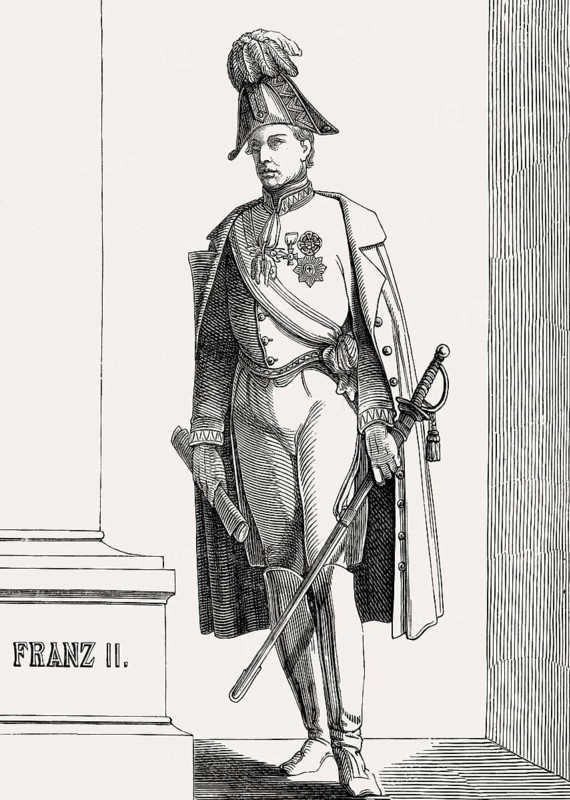 Francis II, 1768, 1835, the last Holy Roman Emperor, as Francis I Franz I. Emperor of Austria