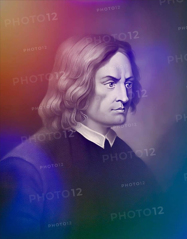 Portrait of Lorenzo I de Medici, or Lorenzo the Magnificent, 1449, 1492, an Italian politician and town lord of Florence, digital edited