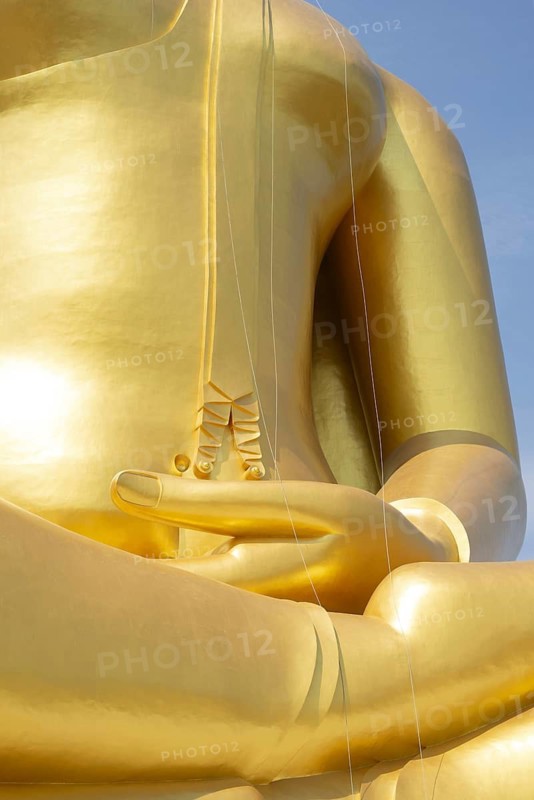 Largest Buddha statue in Thailand (Luang Pho Yai: the statue shows Buddha in the so-called Maravijaya posture - the moment when Buddha resists temptation and attains enlightenment), Wat Muang, Ang Thong, Amphoe Wiset Chai Chan province, Thailand