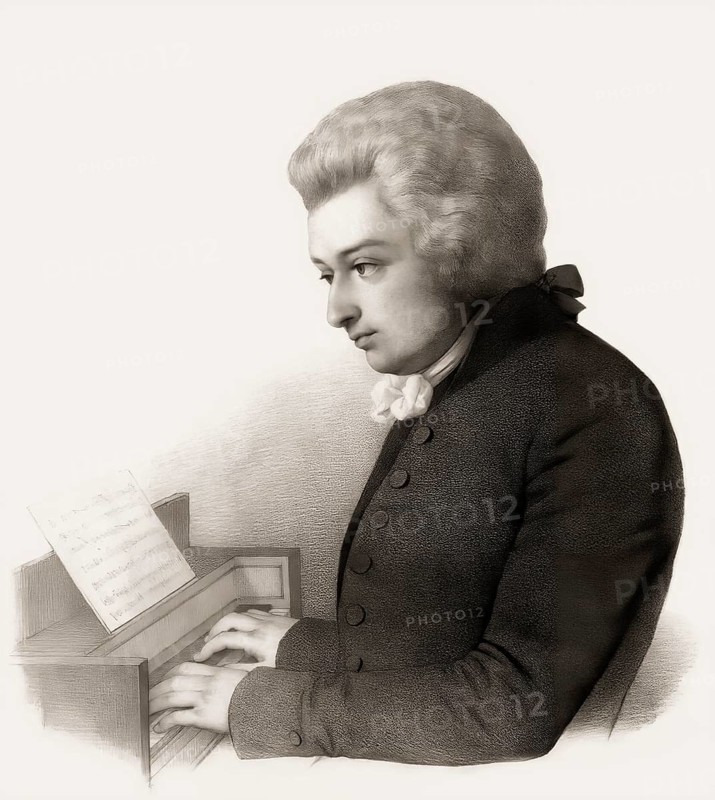 Wolfgang Amadeus Mozart, 1756 – 1791, composer of classical music, First Viennese School, digitally edited