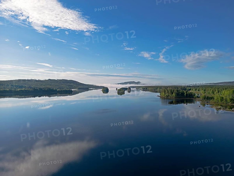 Lilla Luleäven with reflection, Jokkmokk, Norrbottens län, Sweden