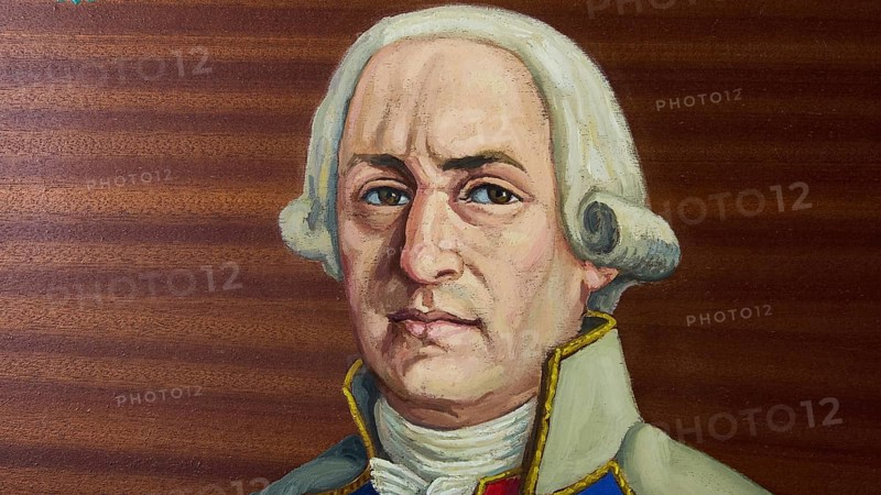 Museo Militar, Military Museum, General Gutierrez, portrait of a man with white hair in historical uniform, capital city, Santa Cruz de Tenerife, Tenerife, Canary Islands, Spain