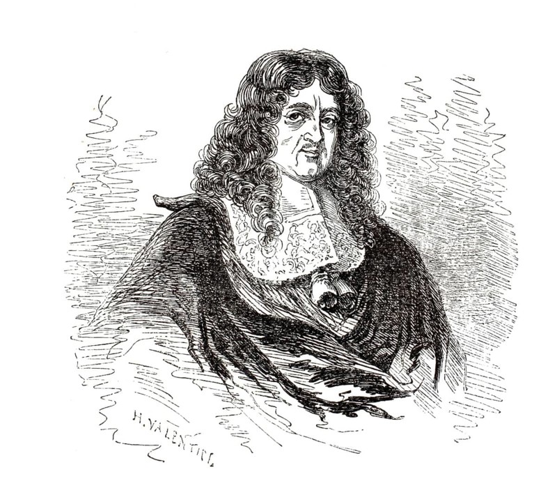 Pierre-Paul Riquet (1609–1680) was a French engineer and canal builder, creator of the Canal du Midi, illustration, reproduction of a 19th-century original. Authentic, file restored for optimal use, exact date of the original unknown, historical