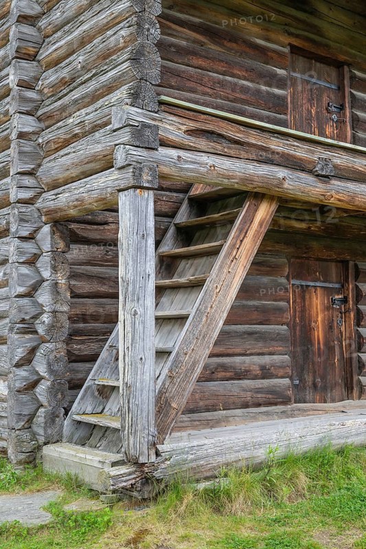 Traditional wooden house on an old farm, Alvdal, Hedmark, Innlandet, Norway, June 2026