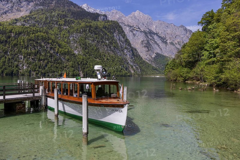 Salet Königssee boat dock, Berchtesgaden National Park, Germany