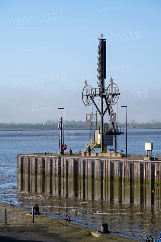 Wind semaphore on the Weser, Havenwelten, Bremerhaven, Bremen, Germany