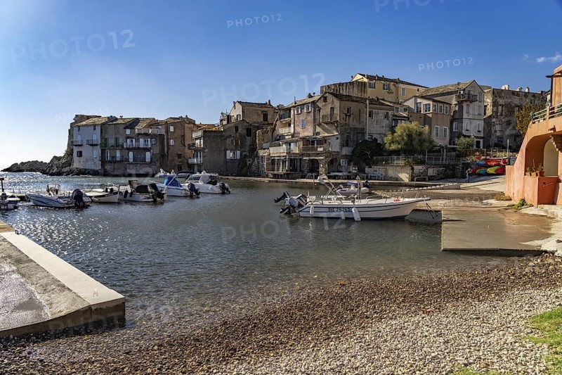 The village and port of Erbalunga, Brando, Cap Corse, Corsica, France