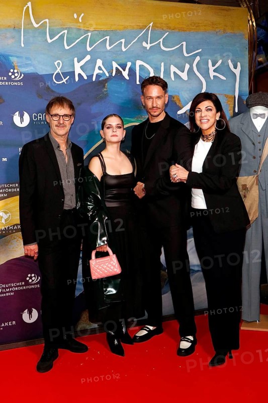 Marcus O. Rosenmüller, Vanessa Loibl, Vladimir Burlakov and Alice Brauner at the Berlin premiere of MÜNTER & KANDINSKY at the Zoo Palast in Berlin on 18 October 2024