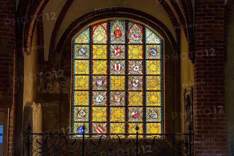 Church windows of the Havelberg Cathedral of St Mary, Havelberg, Saxony-Anhalt, Germany