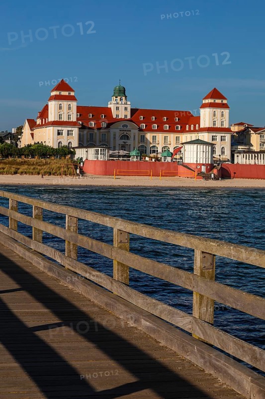 Pier and spa centre in Binz, island of Rügen, Mecklenburg-Western Pomerania, Germany