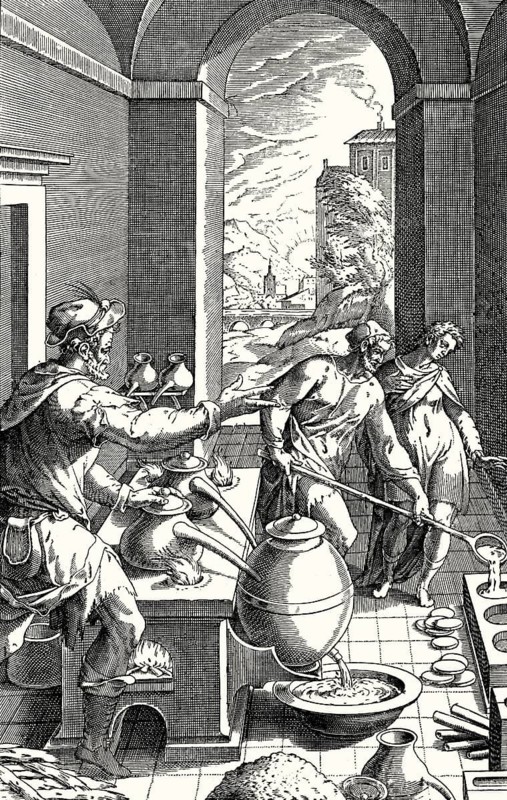 Old chemical laboratory, 18th century