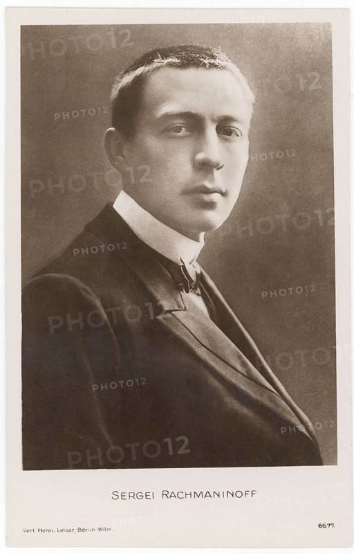 Sergei Rachmaninov, composer, pianist, Russia, 1873-1943, portrait, photo Hermann Leiser Berlin, 1912