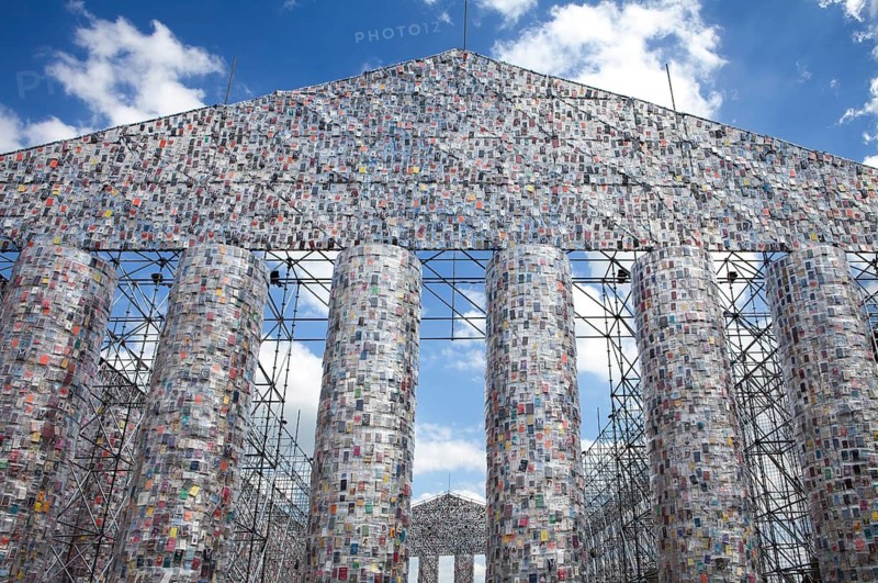 'The Parthenon of Books' by the Argentinian conceptual artist Marta Minujin, banned books, documenta 14 exhibition, 2017, Kassel, Germany