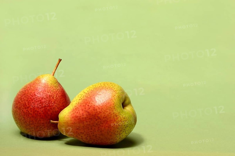 Pear, type of 'trout' on green background