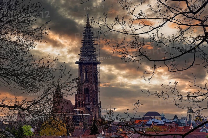 Freiburg Cathedral, also the Cathedral of Our Lady, Freiburg im Breisgau, Baden-Württemberg, Germany