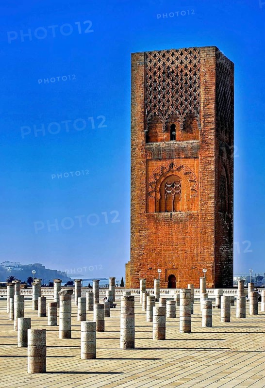 The Hassan Tower, mausoleum of Mohammed V in Rabat, Morocco