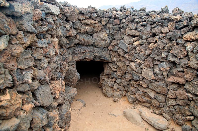 Ruins of pre-Spanish Mahos village, Poblado de la Atalayita, Pozo Negro, Fuerteventura, Canary Islands, Spain