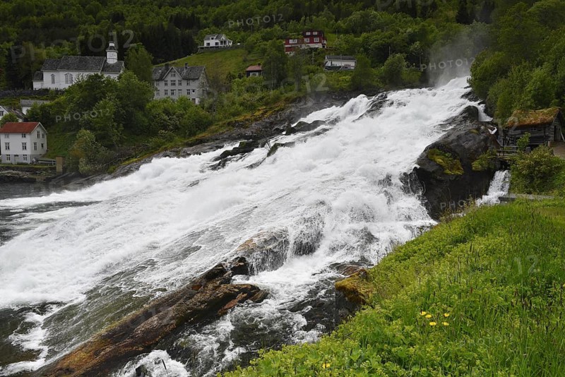 The Hellesyltfossen waterfall in Norway