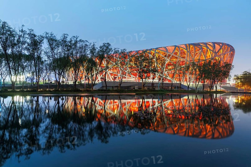 Olympic Stadium Bird's Nest Beijing Olympic Stadium modern architecture in Beijing, China