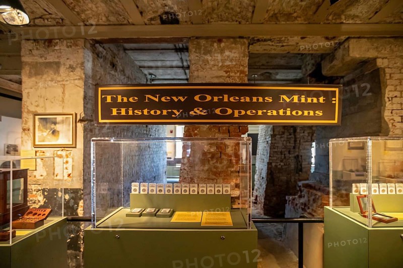 New Orleans, Louisiana - A display about the old U.S. Mint in the New Orleans Jazz Museum The Mint operated in the building until it closed in 1909