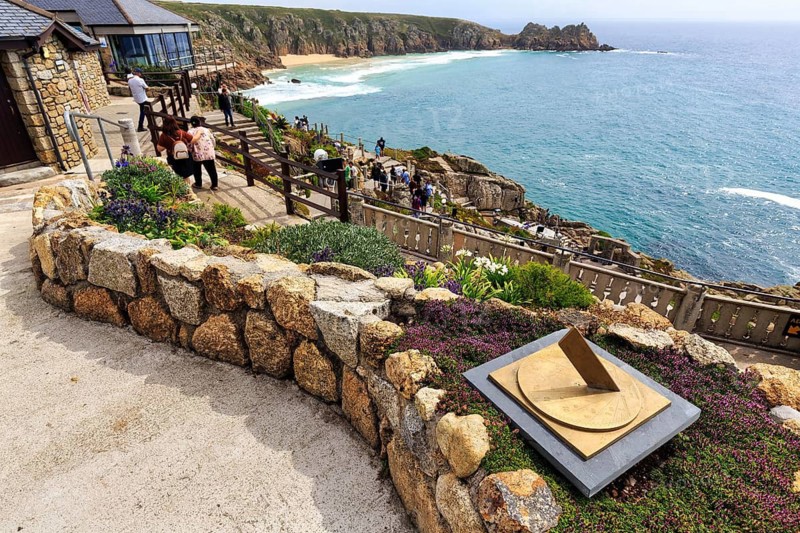 Sundial, Minack Theatre, Porthcurno, Penzance, Cornwall, England, Great Britain