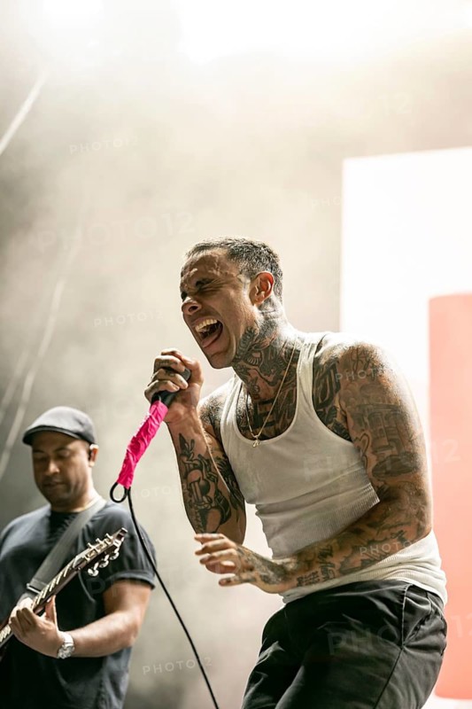 Singer Jason Aalon Butler from the US post-hardcore band Letlive on the Orbit Stage during the Rock im Park Festival on the Zeppelin Field in Nuremberg, Germany on 05.06.2026