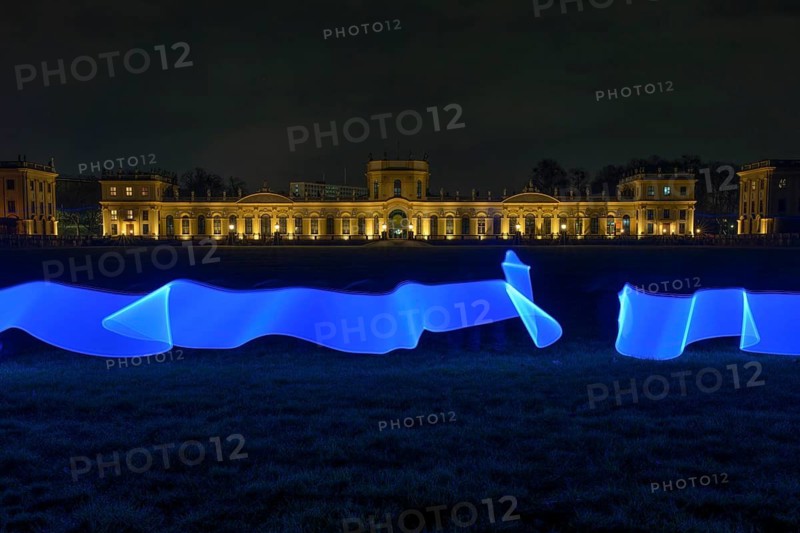 Lightpainting at the Orangery in the Karlsaue State Park, Kassel, Hesse, Germany
