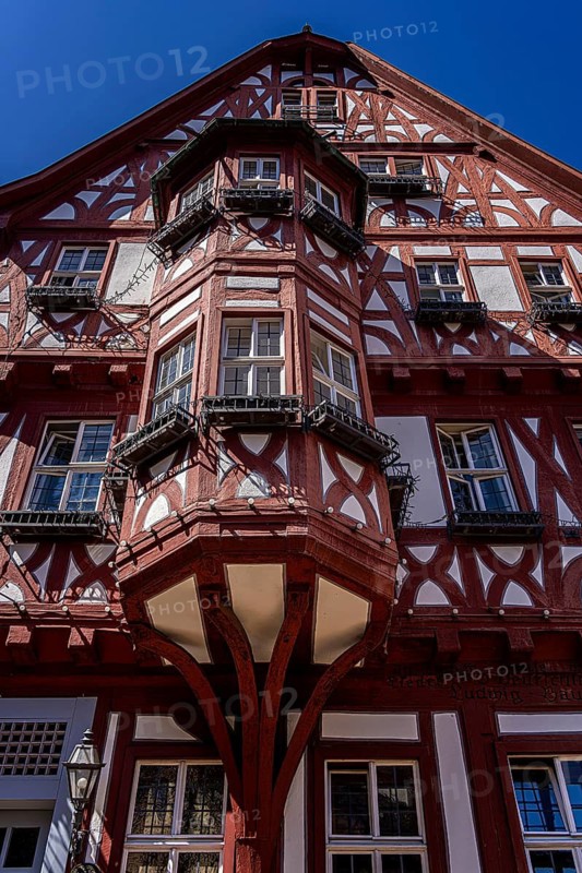 Half-timbered buildings in the old town centre of Miltenberg, Bavaria, Germany Miltenberg