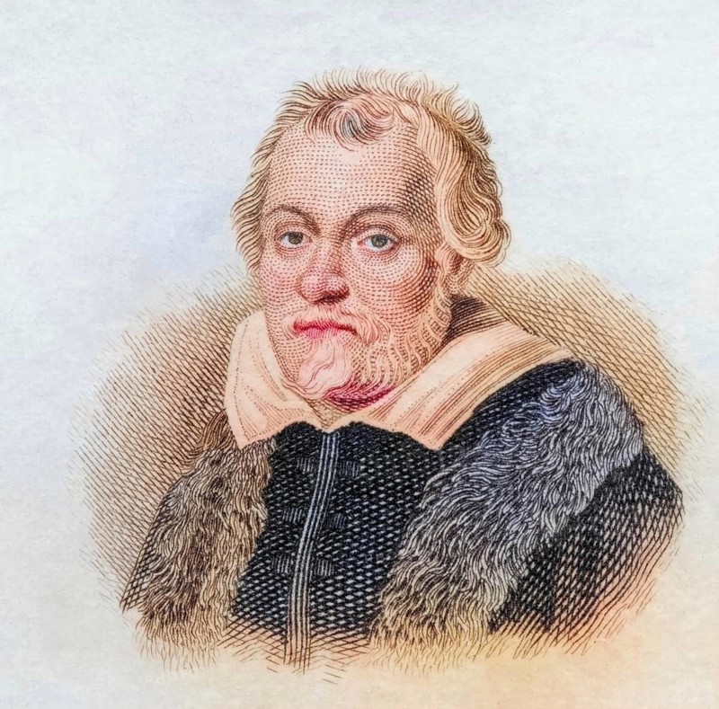 Lodovico Carracci, (born in front of 21 April 1555, (born in Bologna, died 13 November 1619) was an Italian Mannerist painter, coloured woodcut from Crabbe's Historical Dictionary from 1825, Historical, digital reproduction
