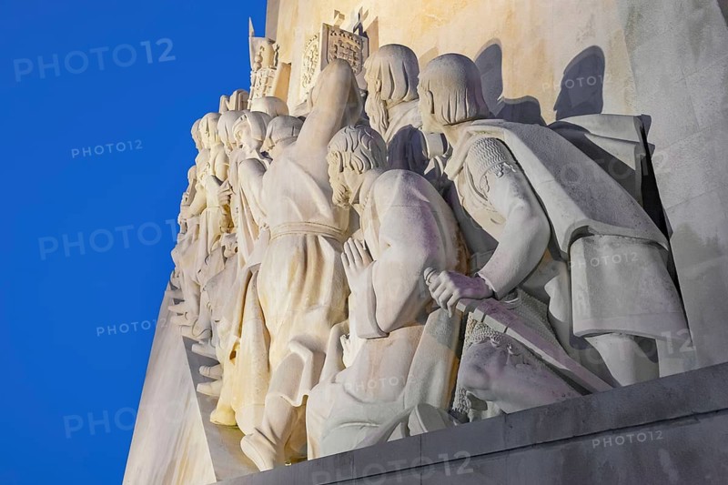Monument to the Discoveries (Padrao dos Descobrimentos) at dusk, Belem, Lisbon, Portugal
