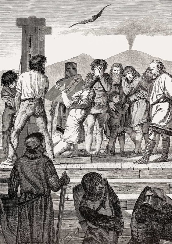 Execution of Conradin or Conrad the Younger, Castel dell'Ovo, Naples, on 29 October 1268