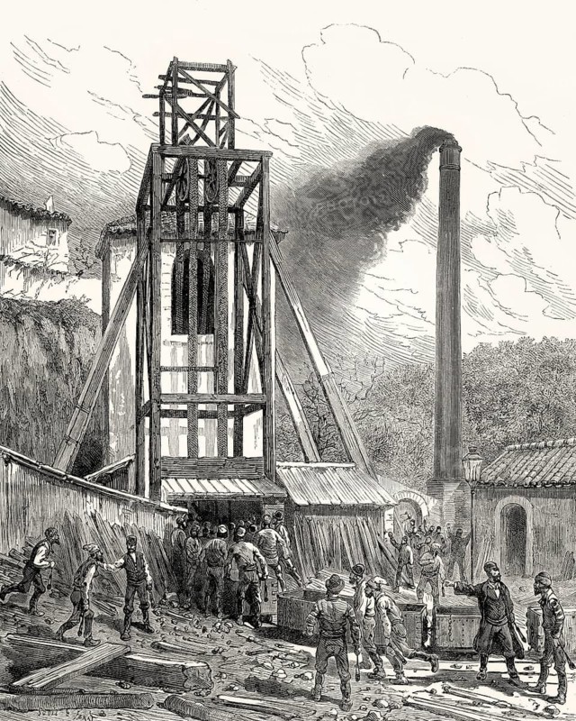 The mining disaster of Graissessac, Hérault département, Occitanie region, southern France, 1877