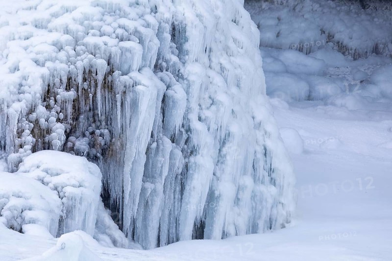 Icicles at Seljalandsfoss, Rangárþing eystra, waterfall, ice, snow, winter, Hella, Iceland, Scandinavia